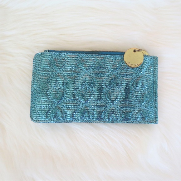 Deux Lux Handbags - Deux Lux Turquoise Blue Sparkly Wallet